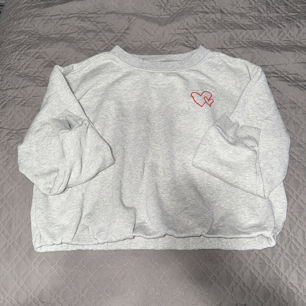 Universal Thread Women’s Bubble Hem Light Gray Sw… - image 2